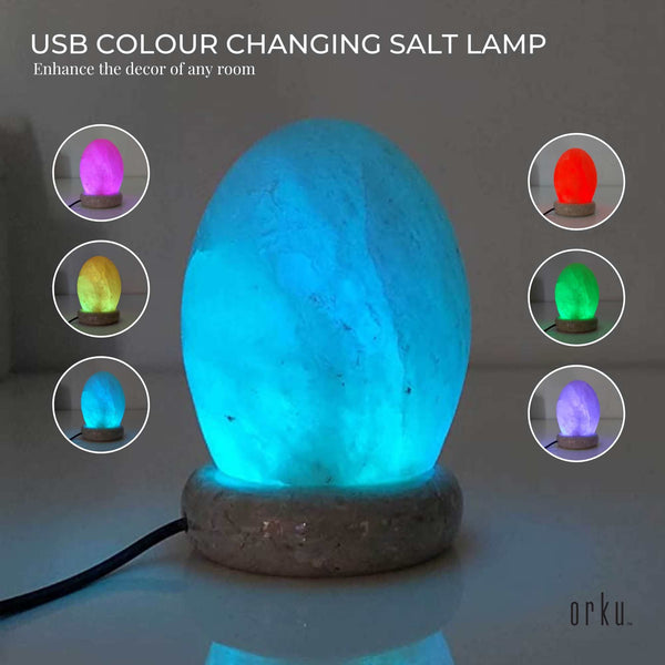Usb Colour Changing Egg Shape Himalayan Pink Salt Lamp Color Change Led Light Lamps