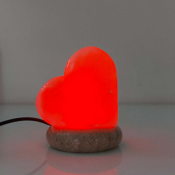 Orku Usb Colour Changing Salt Himalayan Lamp Heart Love Shape Pink Rock Led Light Lamps