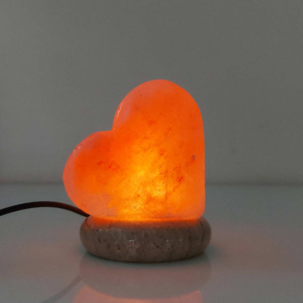 Orku Usb Colour Changing Salt Himalayan Lamp Heart Love Shape Pink Rock Led Light Lamps