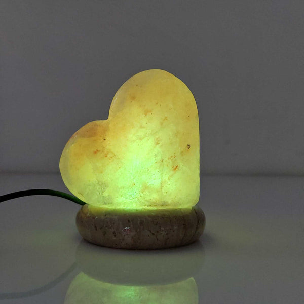 Orku Usb Colour Changing Salt Himalayan Lamp Heart Love Shape Pink Rock Led Light Lamps