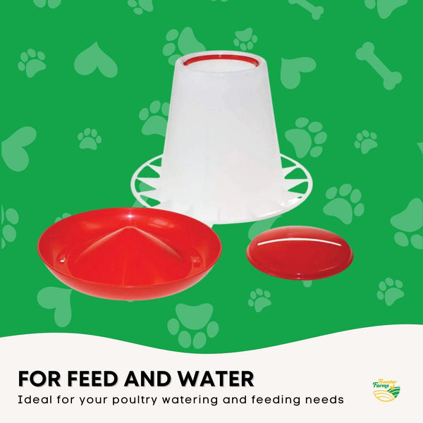 6Kg Automatic Chicken Feeder Plastic Poultry Chook Hen Feeding Seed Bucket Backyard Poultry Feeders