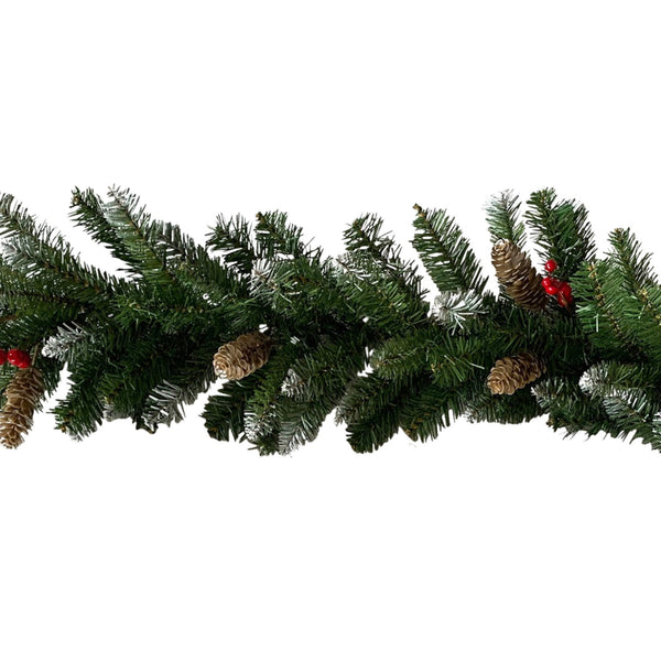 Christabelle 2.7M Christmas Garland With Pine Cones & Berries Tree Decoration Ornament Seasonal Decorations