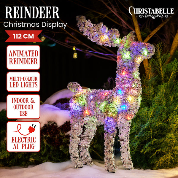 Christabelle 112Cm Animated Reindeer Christmas Led Lights Indoor Outdoor Yard Statue Decoration Ornaments & Statues