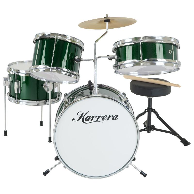 Karrera Children's 4Pc Drumkit Green Drum Kits