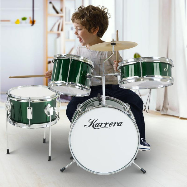 Karrera Children's 4Pc Drumkit Green Drum Kits