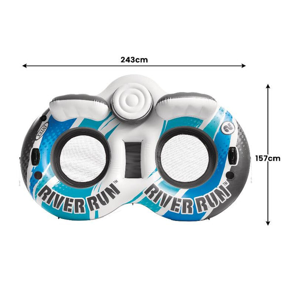Intex River Run 2 Blue Rapids Inflatable Floating Lake Tube Inflatables