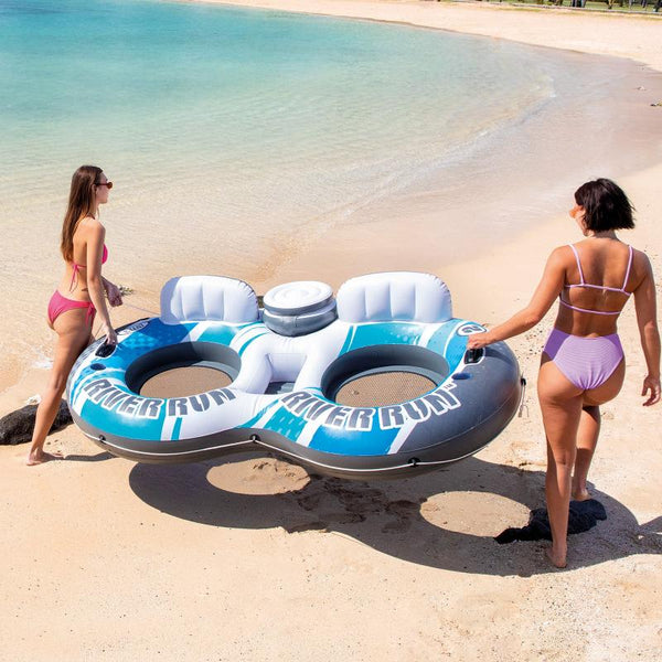 Intex River Run 2 Blue Rapids Inflatable Floating Lake Tube Inflatables