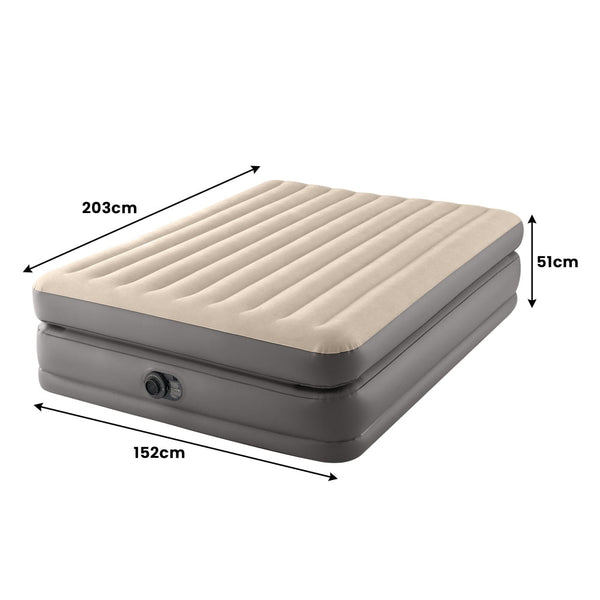 Intex Dura Beam Plus Queen Prime Comfort Elevated Air Mattress Mattresses