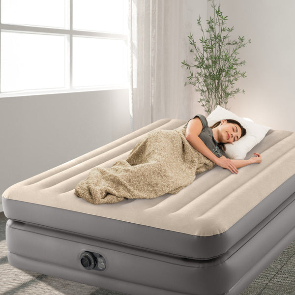 Intex Dura Beam Plus Queen Prime Comfort Elevated Air Mattress Mattresses