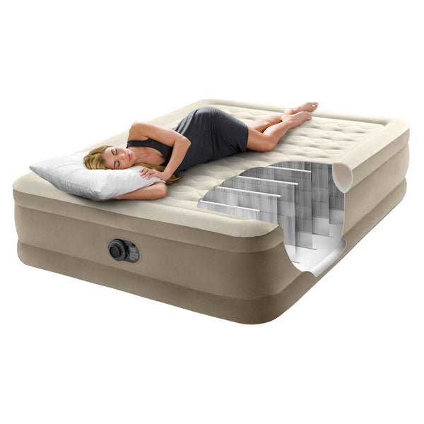 Intex Dura Beam Deluxe Queen Ultra Plush Air Mattress Mattresses