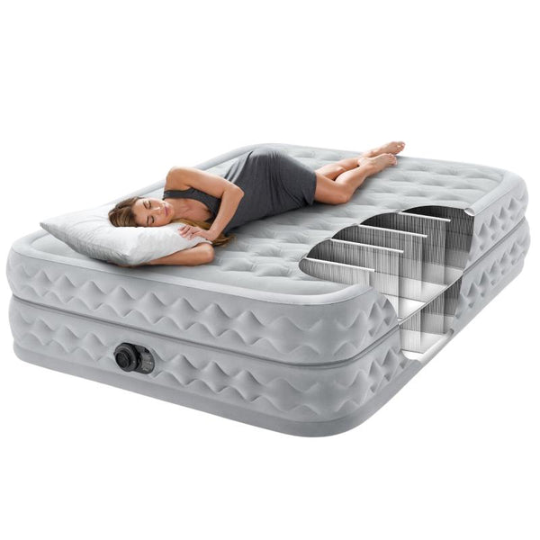 Intex Dura Beam Deluxe Supreme Air Flow Mattress Queen Mattresses