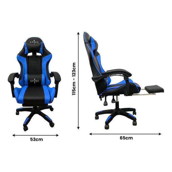 Intex Spire Zinc Blue And Black Adjustable Gaming/Office Chair Office Chairs