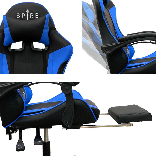 Intex Spire Zinc Blue And Black Adjustable Gaming/Office Chair Office Chairs