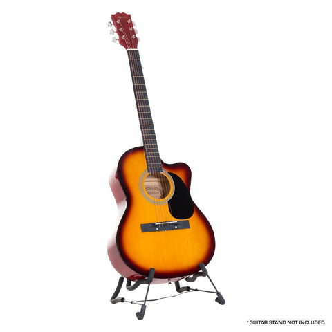 40In Acoustic Cutaway Guitar Musical Instrument Sunburst Acoustic Guitars