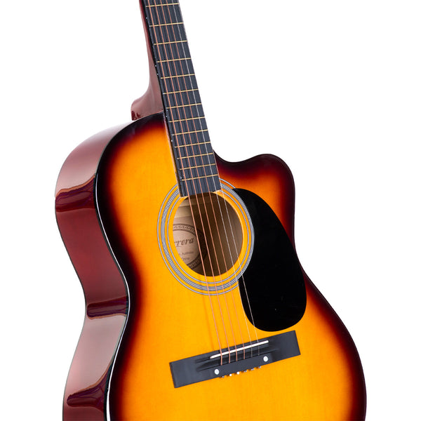 40In Acoustic Cutaway Guitar Musical Instrument Sunburst Acoustic Guitars