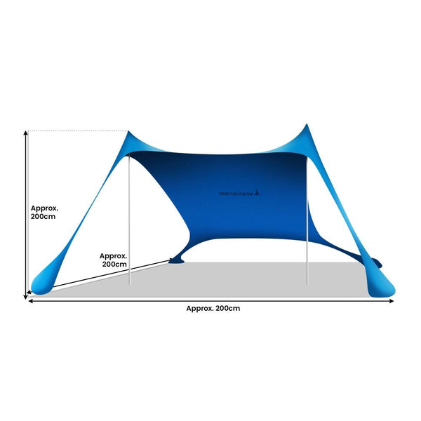 Wallaroo Beach Tent Canopy Sunshade 2M X Blue Tents