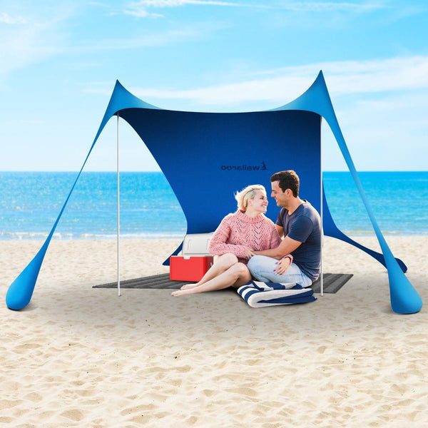 Wallaroo Beach Tent Canopy Sunshade 2M X Blue Tents