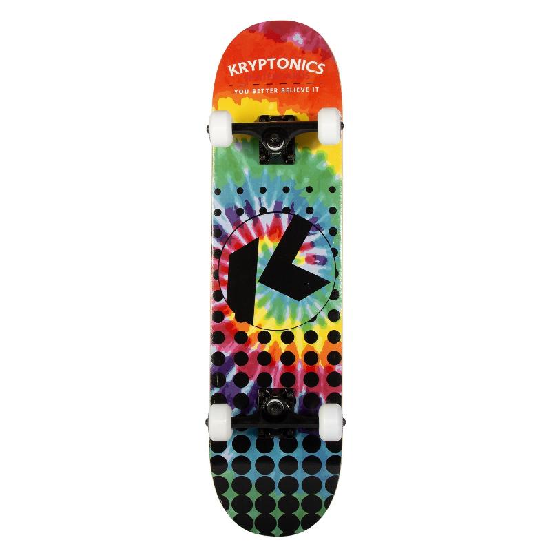 Kryptonics 31 Inch Star Series Complete Skateboard Rainbow Dot Skateboards