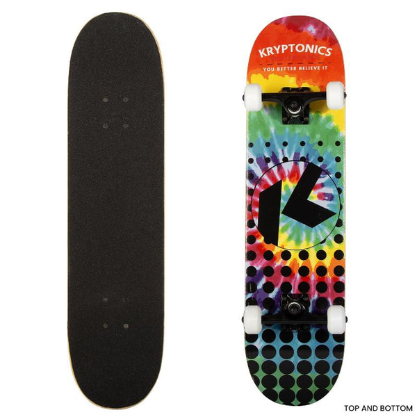 Kryptonics 31 Inch Star Series Complete Skateboard Rainbow Dot Skateboards