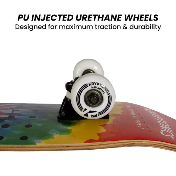 Kryptonics 31 Inch Star Series Complete Skateboard Rainbow Dot Skateboards