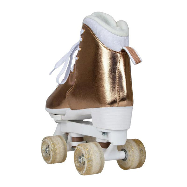 Circle Society Quad Kids In Metallic Rose Gold Roller Skates