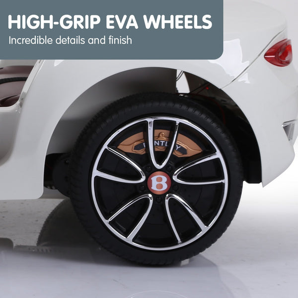 Bentley Exp 12 Speed 6E Licensed Kids Ride On Electric Car Remote Control White Kids Ride On Toys