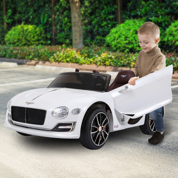 Bentley Exp 12 Speed 6E Licensed Kids Ride On Electric Car Remote Control White Kids Ride On Toys