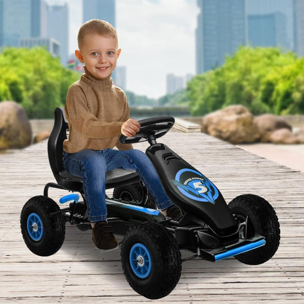 Kids Ride On Toys Kahuna G18 Kids Ride On Pedal Go Kart Blue