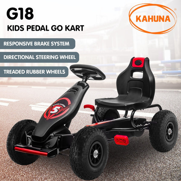 Kahuna G18 Kids Ride On Pedal Powered Go Kart Racing Style Red Kids Ride On Toys