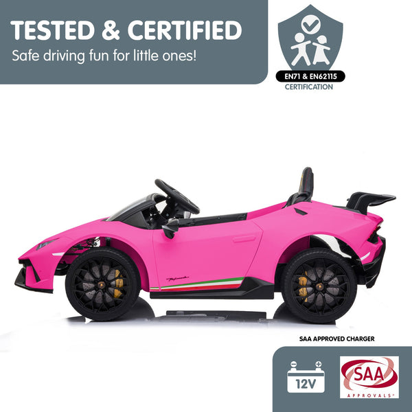 Kahuna Lamborghini Performante Kids Electric Ride On Car Remote Control By Pink Kids Ride On Toys