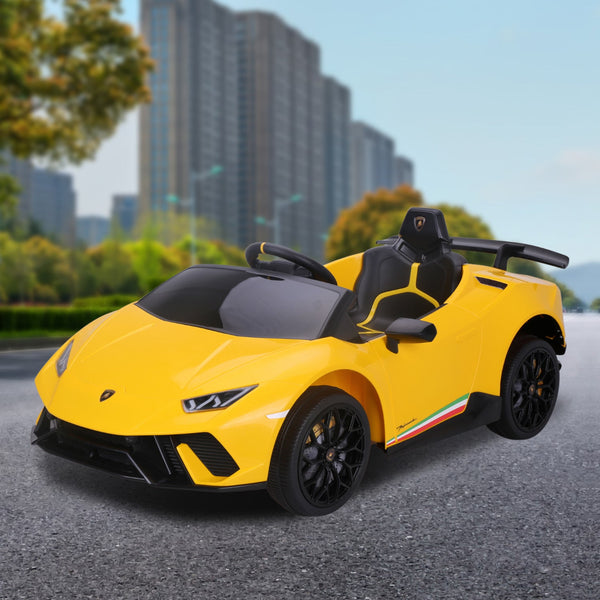 Kahuna Lamborghini Performante Kids Electric Ride On Car Remote Control Yellow Kids Ride On Toys