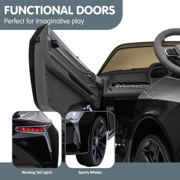 Kahuna Licensed Lexus Lc 500 Kids Electric Ride On Car Black Kids Ride On Toys