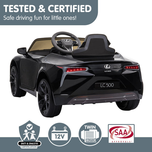 Kahuna Licensed Lexus Lc 500 Kids Electric Ride On Car Black Kids Ride On Toys