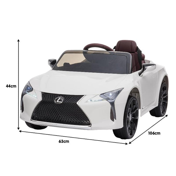 Kahuna Licensed Lexus Lc 500 Kids Electric Ride On Car White Kids Ride On Toys