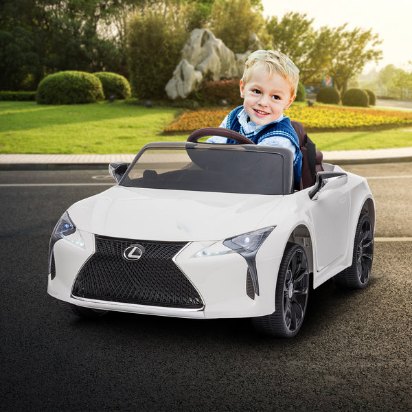 Kahuna Licensed Lexus Lc 500 Kids Electric Ride On Car White Kids Ride On Toys