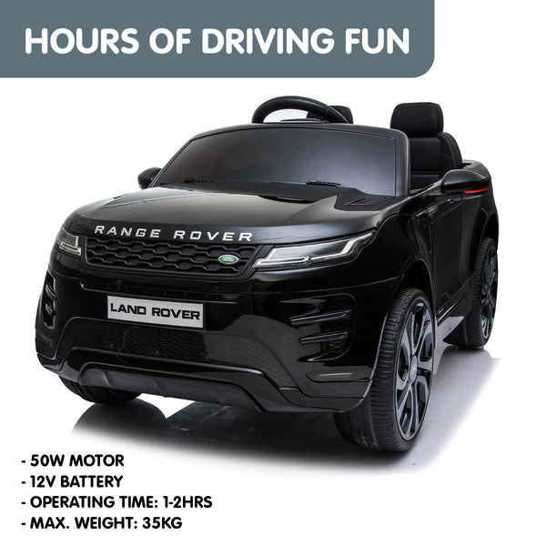Kahuna Land Rover Licensed Kids Electric Ride On Car Remote Control Black Kids Ride On Toys