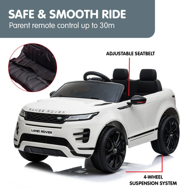 Kahuna Land Rover Licensed Kids Electric Ride On Car Remote Control White Kids Ride On Toys