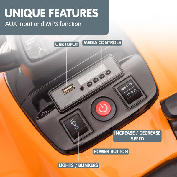 Kahuna Licensed Mcl35 Mclaren Kids Toy Ride On Electric Quad Bike Orange Kids Ride On Toys