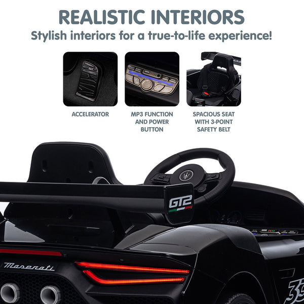 Kahuna Maserati Mc20 Gt2 Licensed Electric Kids Ride On Race Car Black Kids Ride On Toys