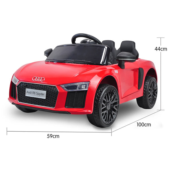 R8 Spyder Audi Licensed Kids Electric Ride On Car Remote Control Red Kids Ride On Toys