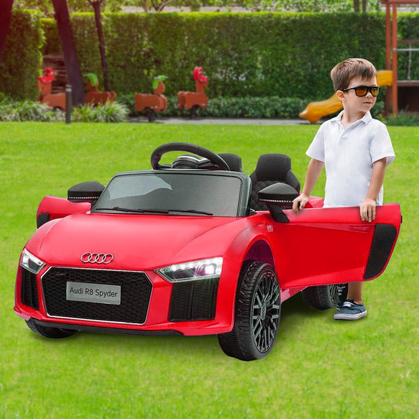 R8 Spyder Audi Licensed Kids Electric Ride On Car Remote Control Red Kids Ride On Toys