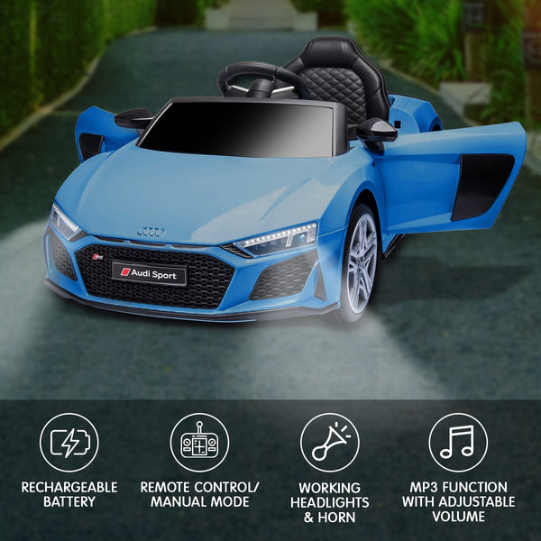 Kahuna Audi Sport Licensed Kids Electric Ride On Car Remote Control Blue Kids Ride On Toys