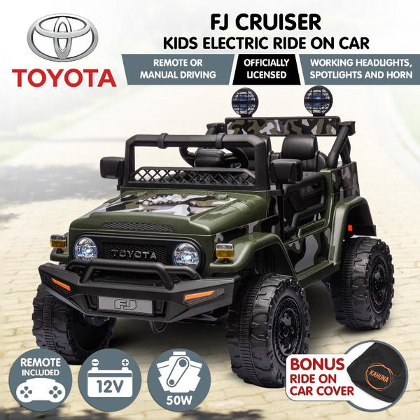 Kahuna Authorised Toyota Fj Cruiser Kids Electric Ride On Car Green Kids Ride On Toys
