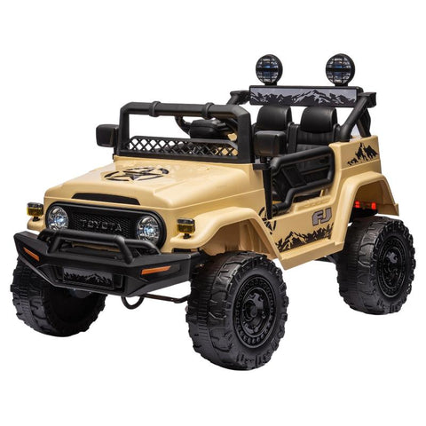 Kahuna Authorised Toyota Fj Cruiser Kids Electric Ride On Car Khaki Kids Ride On Toys