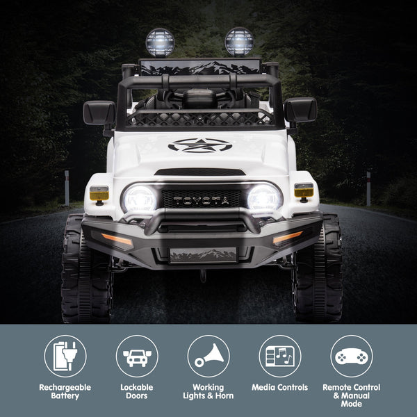 Kahuna Authorized Toyota Electric Kids Ride On Car Fj Cruiser White Kids Ride On Toys