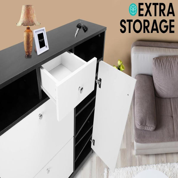 Sarantino Shoe Rack Cabinet Storage Organiser Shelf Cupboard Drawer Shoe Racks