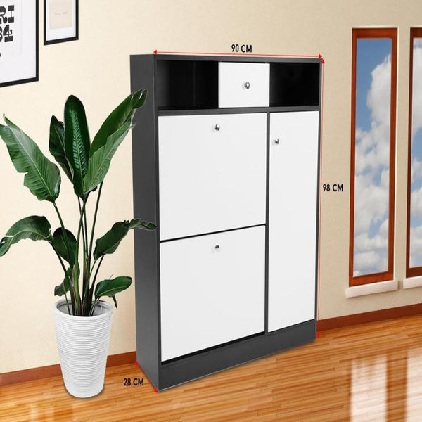 Sarantino Shoe Rack Cabinet Storage Organiser Shelf Cupboard Drawer Shoe Racks