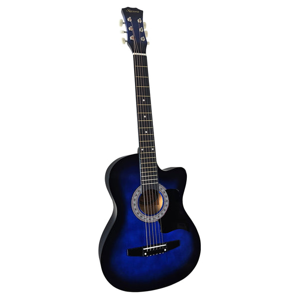 Karrera 38In Cutaway Acoustic Guitar With Bag Blue Burst Acoustic Guitars
