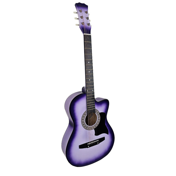 Karrera 38In Cutaway Acoustic Guitar With Bag Purple Burst Acoustic Guitars