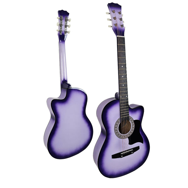 Karrera 38In Cutaway Acoustic Guitar With Bag Purple Burst Acoustic Guitars